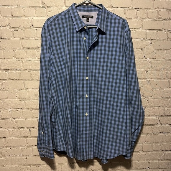 Banana Republic Other - Banana Republic Soft Wash Slim Fit Long Sleeve Button Up Size XL blue gray plaid